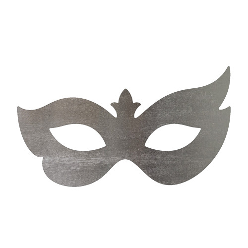 Mardis Gras Mask Steel Cutout Shape, Raw Metal Wall Art and Craft Supply