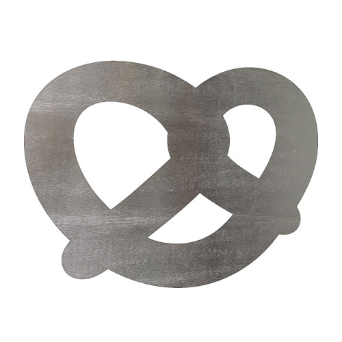 Pretzel Steel Cutout Shape, Raw Metal Wall Art and Craft Supply