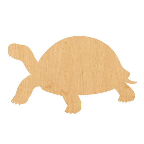 Tortoise Wood Cutout for Crafts, Unfinished Baltic Birch Craft Shape