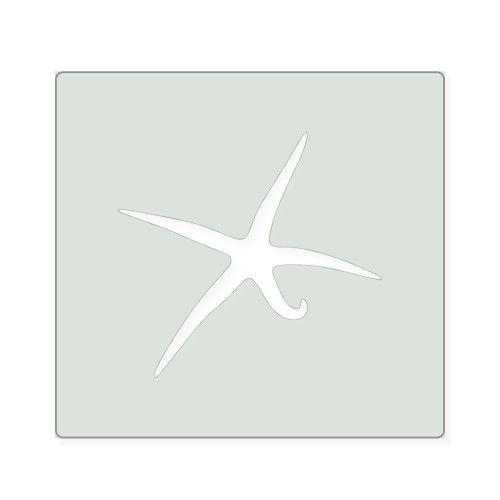 Starfish 4 Reusable Mylar Stencil, 10 mil Plastic Paint Stencil for Crafts and Decor