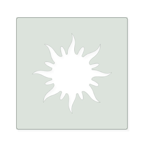 Sun 2 Reusable Mylar Stencil, 10 mil Plastic Paint Stencil for Crafts and Decor