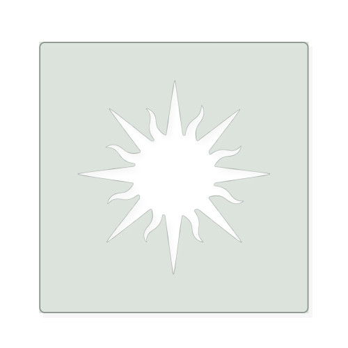 Sun 4 Reusable Mylar Stencil, 10 mil Plastic Paint Stencil for Crafts and Decor