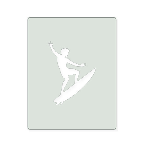 Surfer 2 Reusable Mylar Stencil, 10 mil Plastic Paint Stencil for Crafts and Decor