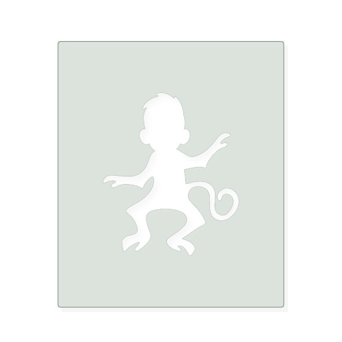 Monkey 4 Reusable Mylar Stencil, 10 mil Plastic Paint Stencil for Crafts and Decor