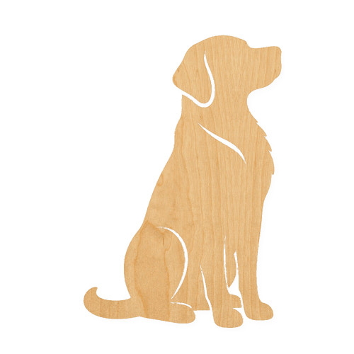Dog 1 Wood Cutout for Crafts, Unfinished Baltic Birch Craft Shape