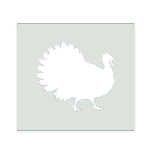 Turkey 4 Reusable Mylar Stencil, 10 mil Plastic Paint Stencil for Crafts and Decor