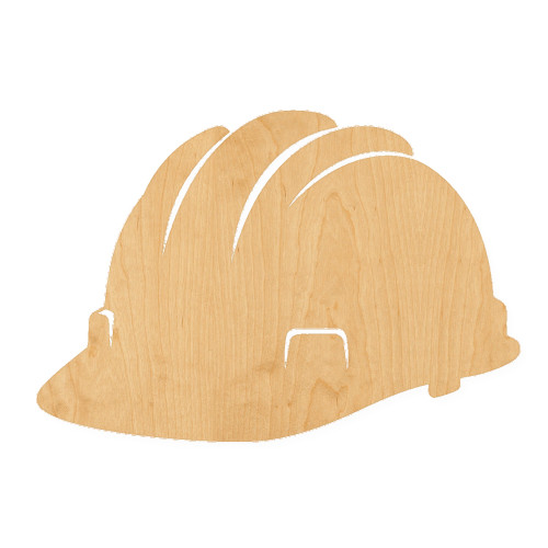 Hard Hat Wood Cutout for Crafts, Unfinished Baltic Birch Craft Shape