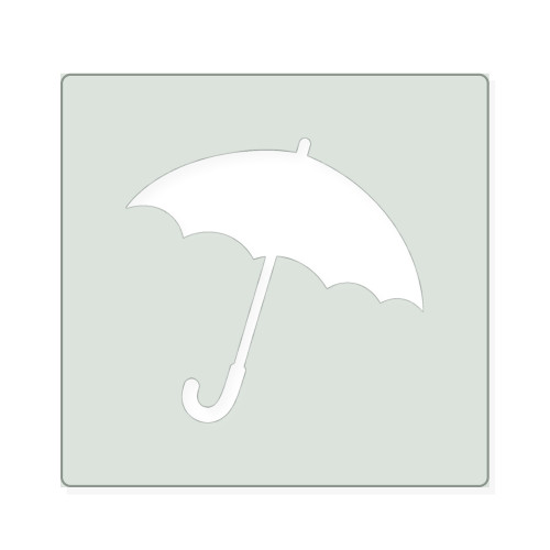 Umbrella 2 Reusable Mylar Stencil, 10 mil Plastic Paint Stencil for Crafts and Decor