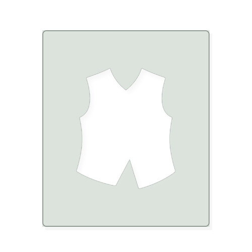 Vest Reusable Mylar Stencil, 10 mil Plastic Paint Stencil for Crafts and Decor