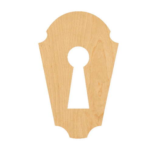 Key Hole 2 Wood Cutout for Crafts, Unfinished Baltic Birch Craft Shape
