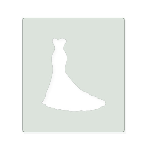 Wedding Dress Reusable Mylar Stencil, 10 mil Plastic Paint Stencil for Crafts and Decor