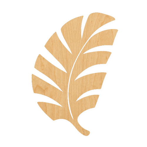 Palm Leaf 2 Wood Cutout for Crafts, Unfinished Baltic Birch Craft Shape