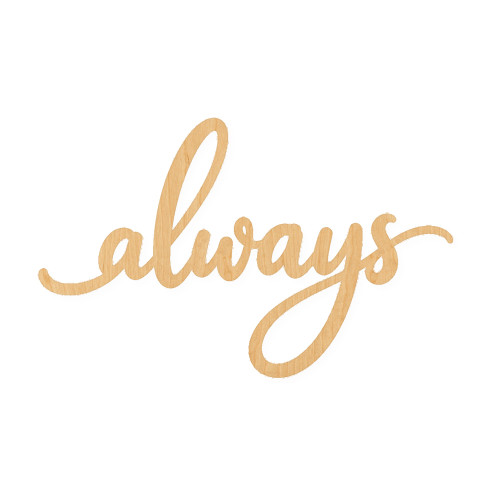 Always Wood Cutout for Crafts, Unfinished Baltic Birch Craft Shape
