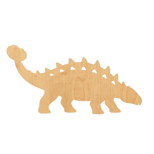 Ankylosaurus 1 Wood Cutout for Crafts, Unfinished Baltic Birch Craft Shape