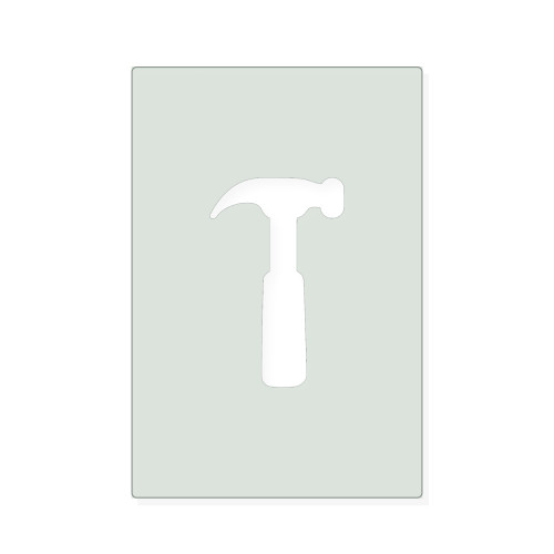 Hammer 3 Reusable Mylar Stencil, 10 mil Plastic Paint Stencil for Crafts and Decor