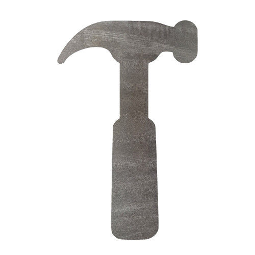 Hammer 3 Steel Cutout Shape, Raw Metal Wall Art and Craft Supply