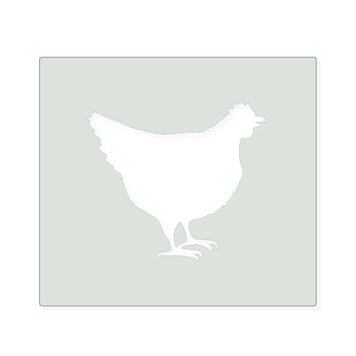 Hen 2 Reusable Mylar Stencil, 10 mil Plastic Paint Stencil for Crafts and Decor