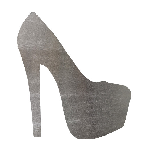 High Heel 3 Steel Cutout Shape, Raw Metal Wall Art and Craft Supply