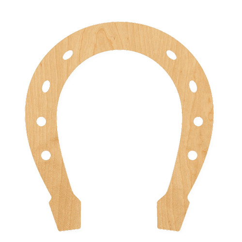 Horse Shoe 2 Wood Cutout for Crafts, Unfinished Baltic Birch Craft Shape
