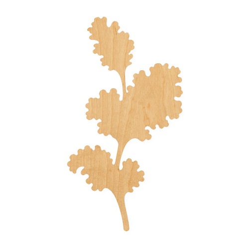 Kale Leaf Wood Cutout for Crafts, Unfinished Baltic Birch Craft Shape