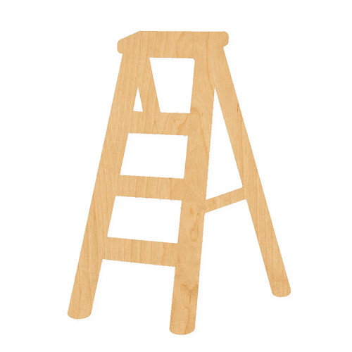 Ladder Wood Cutout for Crafts, Unfinished Baltic Birch Craft Shape