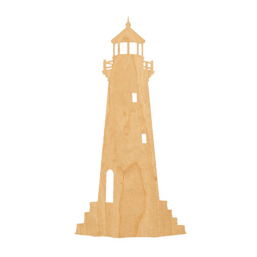 Light House 3 Wood Cutout for Crafts, Unfinished Baltic Birch Craft Shape