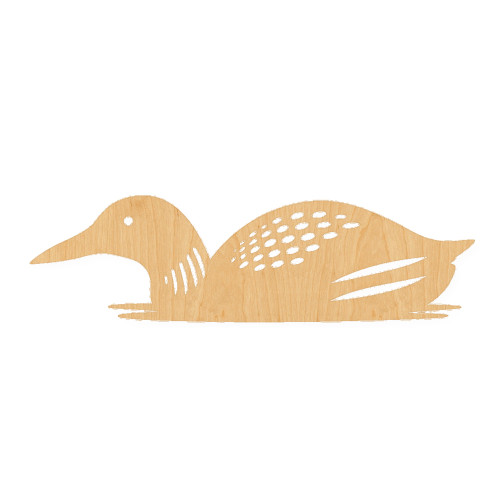 Loon Bird Wood Cutout for Crafts, Unfinished Baltic Birch Craft Shape