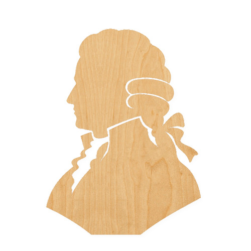 Mozart Wood Cutout for Crafts, Unfinished Baltic Birch Craft Shape