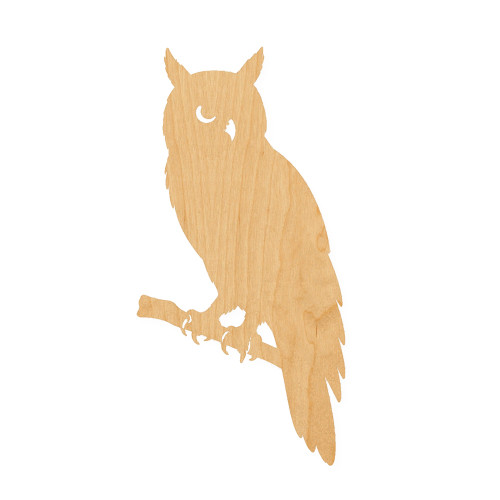 Owl 3 Wood Cutout for Crafts, Unfinished Baltic Birch Craft Shape