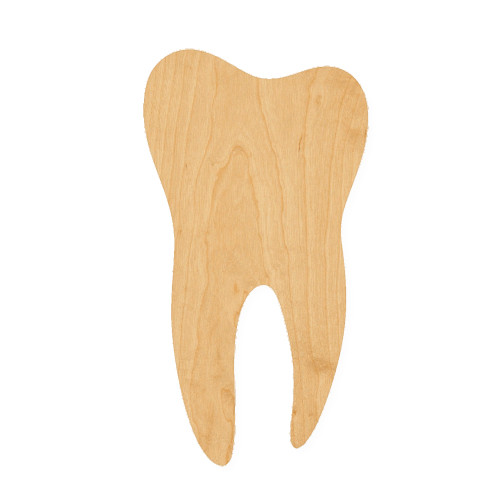 Tooth 1 Wood Cutout for Crafts, Unfinished Baltic Birch Craft Shape
