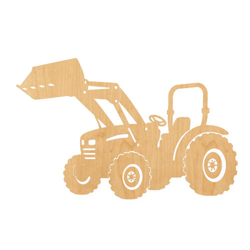 Tractor 1 Wood Cutout for Crafts, Unfinished Baltic Birch Craft Shape