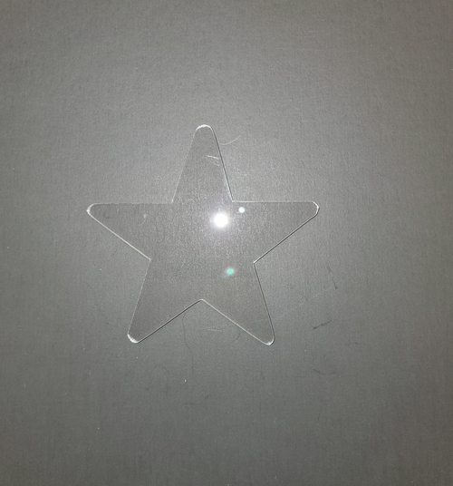Rounded Star Clear Acrylic Plexiglas Shape