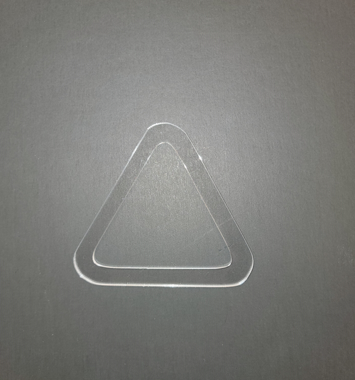 Rounded Triangle Outline Clear Acrylic Plexiglas Shape