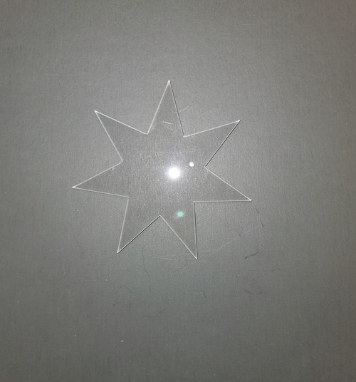Seven Pointed Star Clear Acrylic Plexiglas Shape