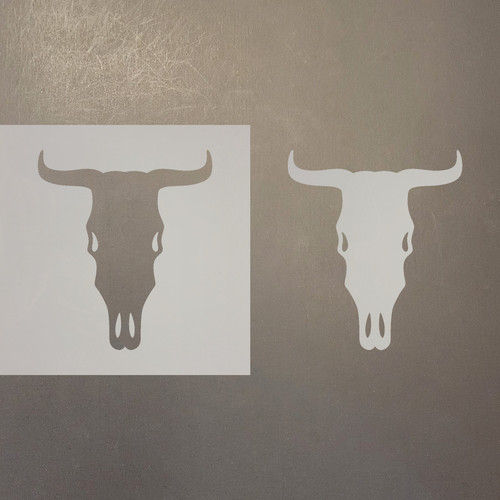 Cow Skull Reusable Mylar Stencils