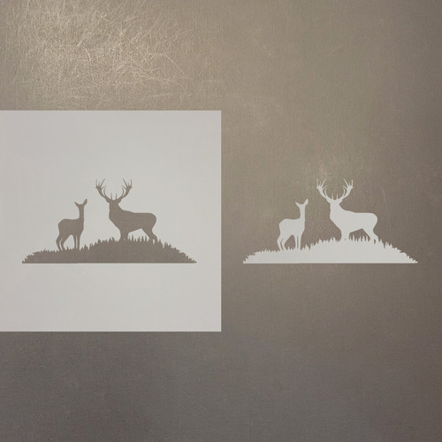 Deer Scene Reusable Mylar Stencils