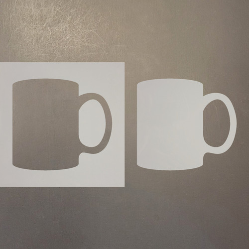 Mug Reusable Mylar Stencils