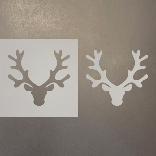 Reindeer Head Reusable Mylar Stencils