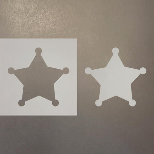 Sheriff Star Reusable Mylar Stencils