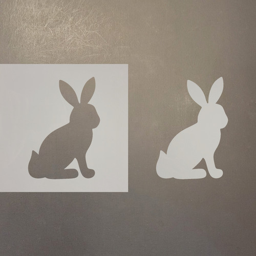 Sitting Bunny Reusable Mylar Stencils