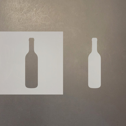 Wine Bottle Reusable Mylar Stencils