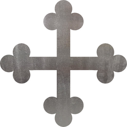 Botany Cross 1 Steel Cut Out Metal Art Decoration