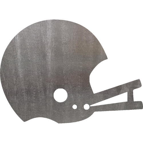 Football Helmet 2 Steel Cut Out Metal Art Decoration