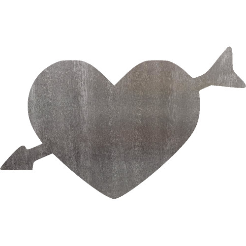 Heart With Arrow Steel Cut Out Metal Art Decoration