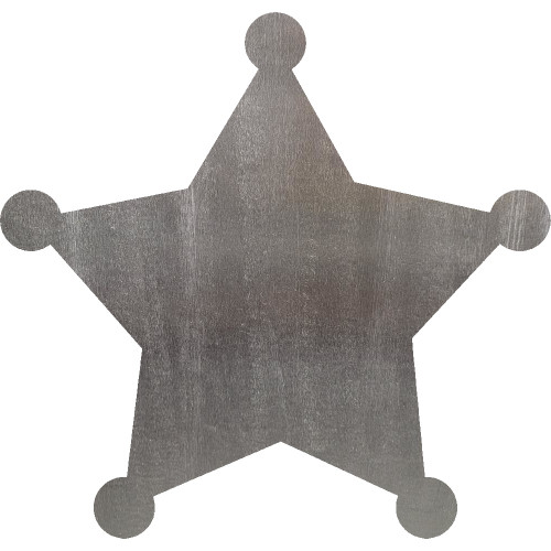 Sheriff Star Steel Cut Out Metal Art Decoration