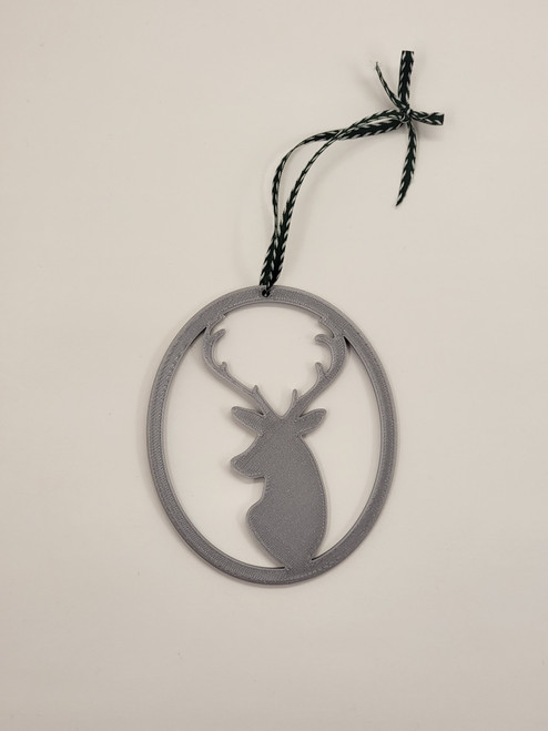 Christmas Reindeer Design 2 - Ornament - High Strength - 3D Printed - Handmade - Custom