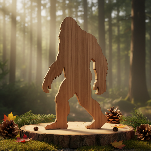 Big Foot Laser Cut Wood Cutout Blank for DIY Craft Decor