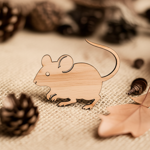 Desert Mouse Laser Cut Wood Cutout Blank Paintable Wood Blank