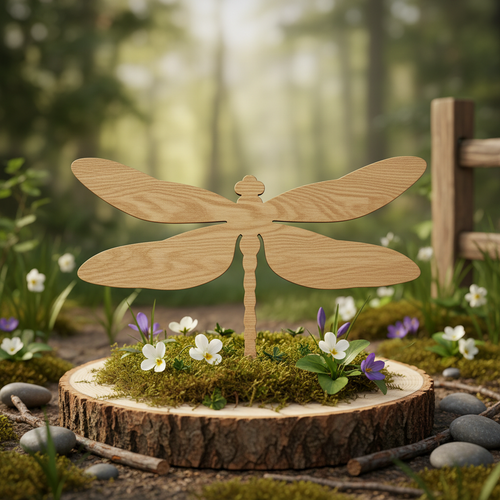 Dragonfly Laser Cut Wood Cutout Blank for DIY Craft Decor