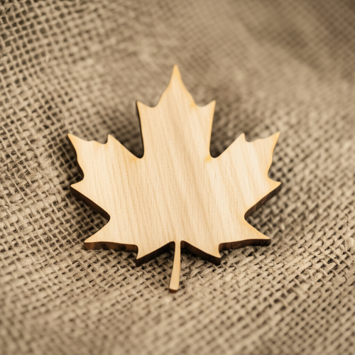 Maple Leaf Laser Cut Wood Blank | Unfinished Wood Cutout | DIY Craft Decor